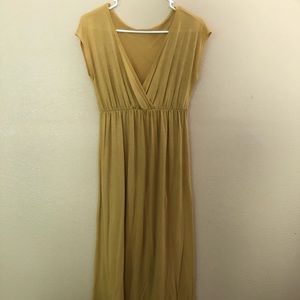 Mustard color maxi dress